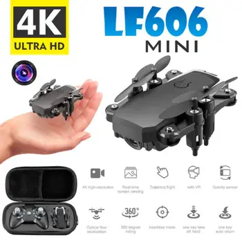 

2020 LF606 Wifi FPV Foldable RC Drone with 4K HD Camera Follow Altitude Hold 3D Flips Headless RC Helicopter Mini Aircraft Toys
