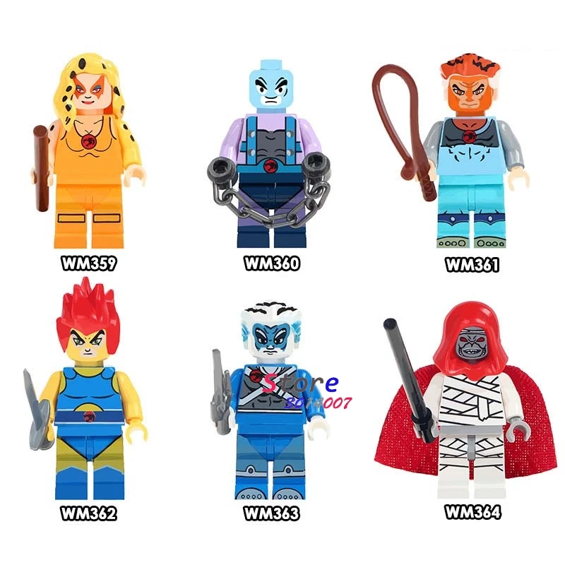 50 шт. Американский ТВ фильм Cheetara Лев-о Mumm-Ra Thundercats Pantro Tigro Bengali строительные блоки кирпичи игрушки для мальчиков