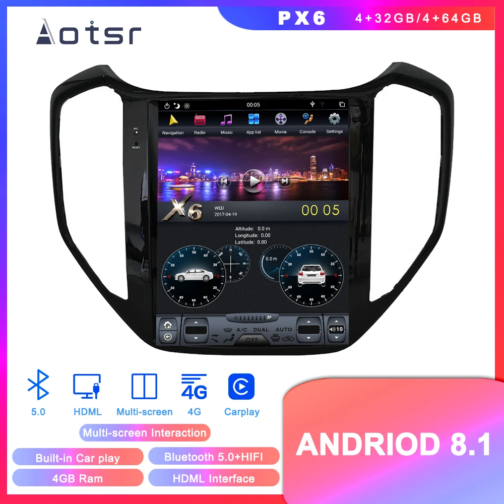 Android 8,1 Tesla Styel автомобильный dvd-плеер gps навигация для Changan CX70 автомобильное Стерео Радио мультимедийный плеер блок