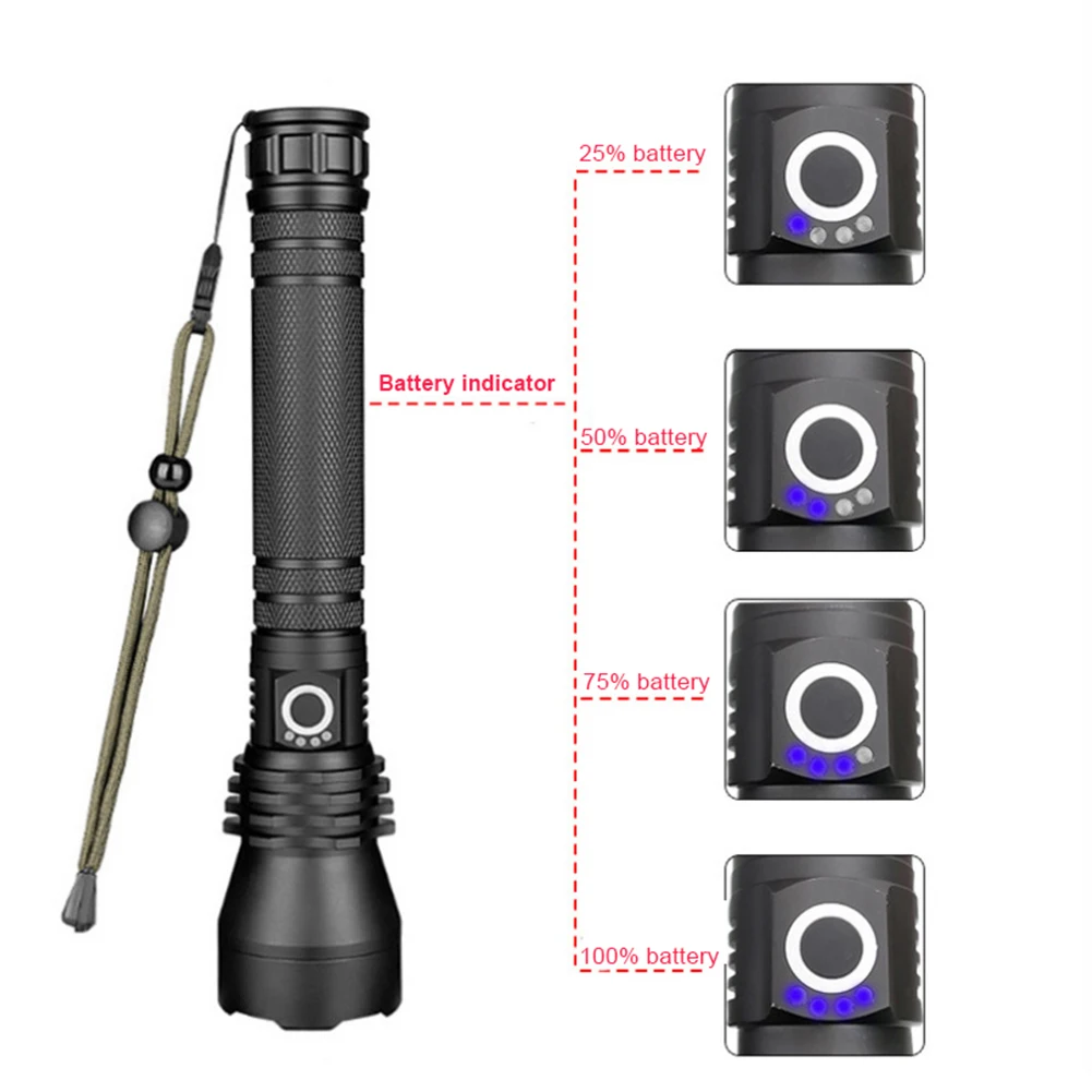 XLamp xhp70.2 самый мощный светодиодный фонарик с usb-увеличением фонарь xhp70 xhp50 18650 26650 фонарик с перезаряжаемой батареей