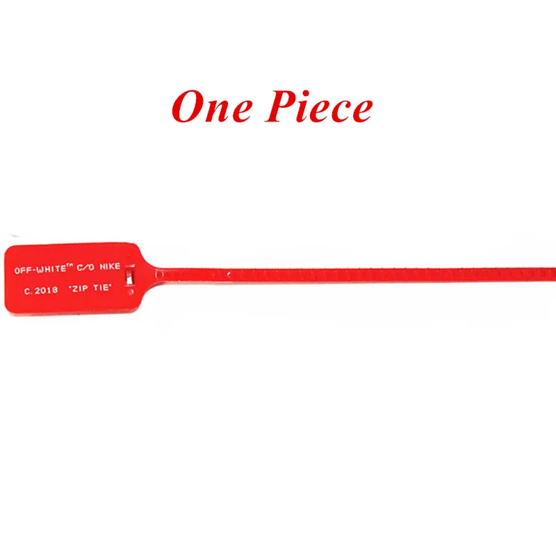 Red Zip Tie 4" /55"/6" шнурки для обуви с принтом плоские шнурки с принтом OW обувные шнурки с принтом на молнии для белых кроссовок AJ - Цвет: Red Zip Tie