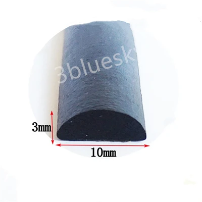 Rodada D Isolamento Bar Strip 3mm - 38mm Grosso Preto