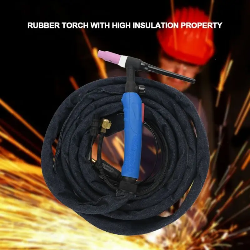 

12ft 220Amp WP-17FV-12 Air-Cooled TIG Welding Torch Gas Valve Head Accessory 220A 3.7 meters / 145.67 inch WP-17FV Welding Torch