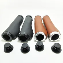 G40 Retro bicycle leather Grips handle set dead fly mountain bike grip comfortable PU material Handlebar cover Casual