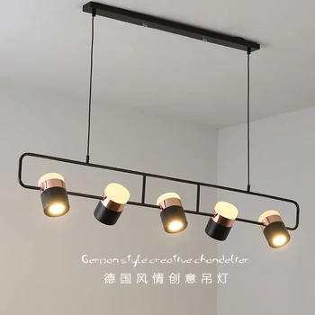 

Modern LED Chandelier lighting White/Black Simple Restaurant Cafe Bar Art Hanging Lights Nordic Dining room island Pendant lamp