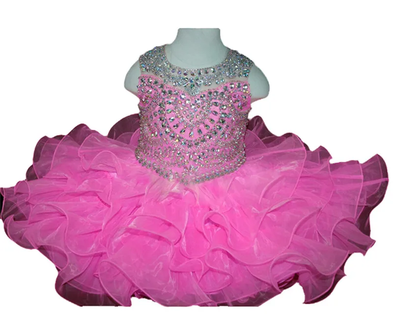 Hot Pink Коллекция года, короткое платье с бусинами для маленьких детей, платье для папы и дочки, танцевальное платье с цветочным рисунком для маленьких девочек Детские платья - Цвет: Hot Pink