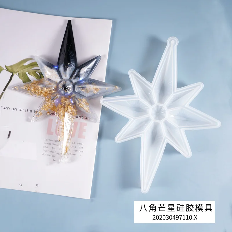 

Big Octagonal Star Silicone Mold Christmas Decoration Ornament Making Epoxy Resin Craft Supplies Resin Mold Resin Art Supplies