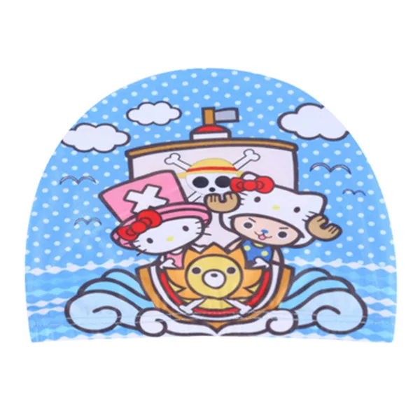 Популярные летние плавающие кепки для детей с милыми мультяшными героями, высокоэластичная ткань, Детские милые животные, защищающие уши, для мальчиков и девочек, шапки для бассейна - Цвет: 3