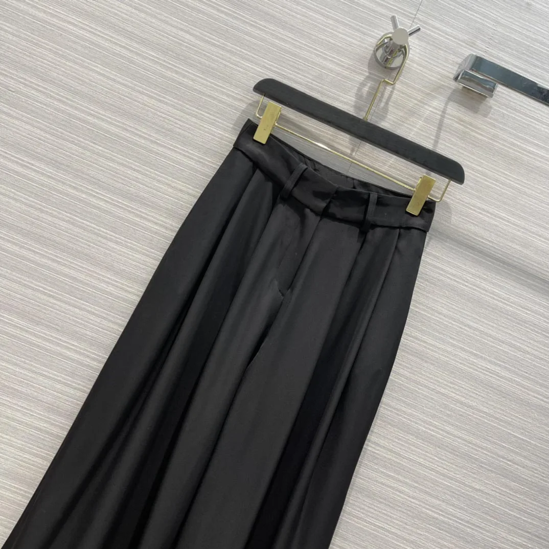 Moda Nova Feminina Solta Grande Reta Larga Perna Esfregando Calças 0317 2021 3 Calças e capris