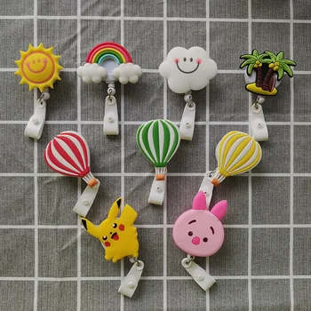 

2019 cute cartoon child student nurse retractable reel Badge Holder lovely Kids Reels
