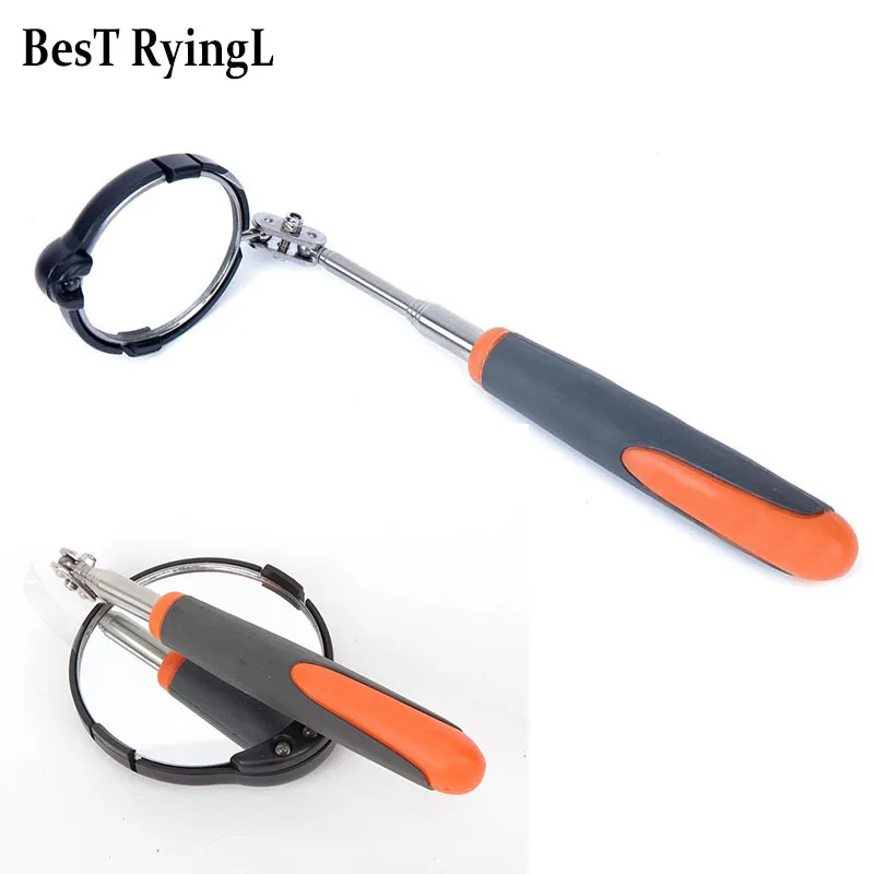 

LL 1pcs Adjustable Repair Vehicle Chassis Telescopic Inspection Mirror with LED Light 55mm