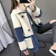 Элегантное женское пальто из искусственного меха, модная Осенняя зимняя теплая цветная Меховая куртка, женские плюшевые пальто, повседневная верхняя одежда, пальто для женщин