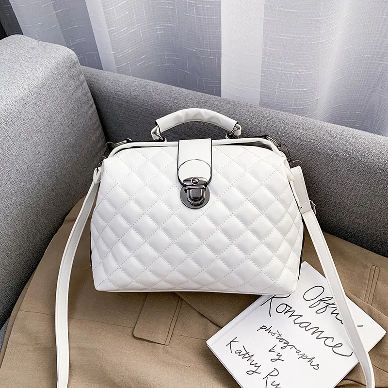 

2019 Autumn And Winter New Style Fashion Large Capacity Tote Bag Women's Cool Western Style Rhombus Portable Shoulder Bag Bags