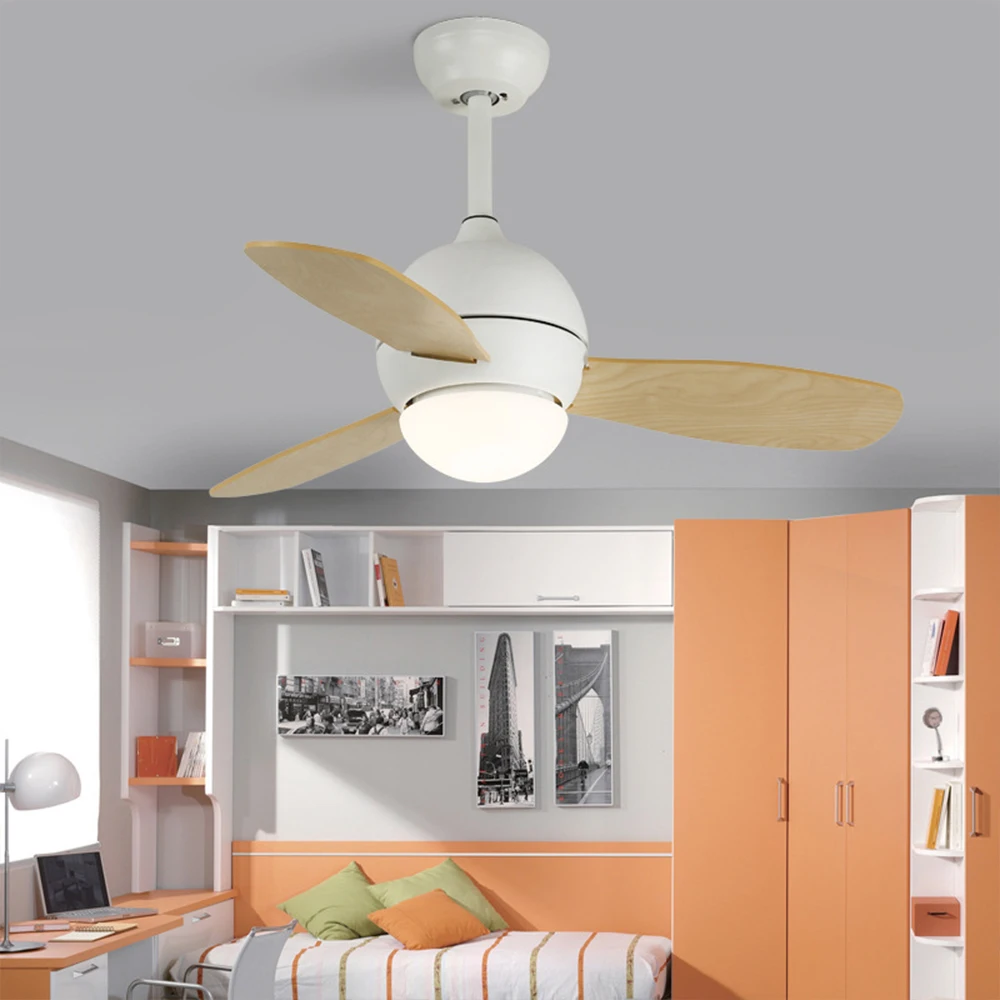 

36 inch fan light Macaron Ceiling fan lamp with Remote Control Nordic pendant fans AC Multi color for Restaurant Kid's Room