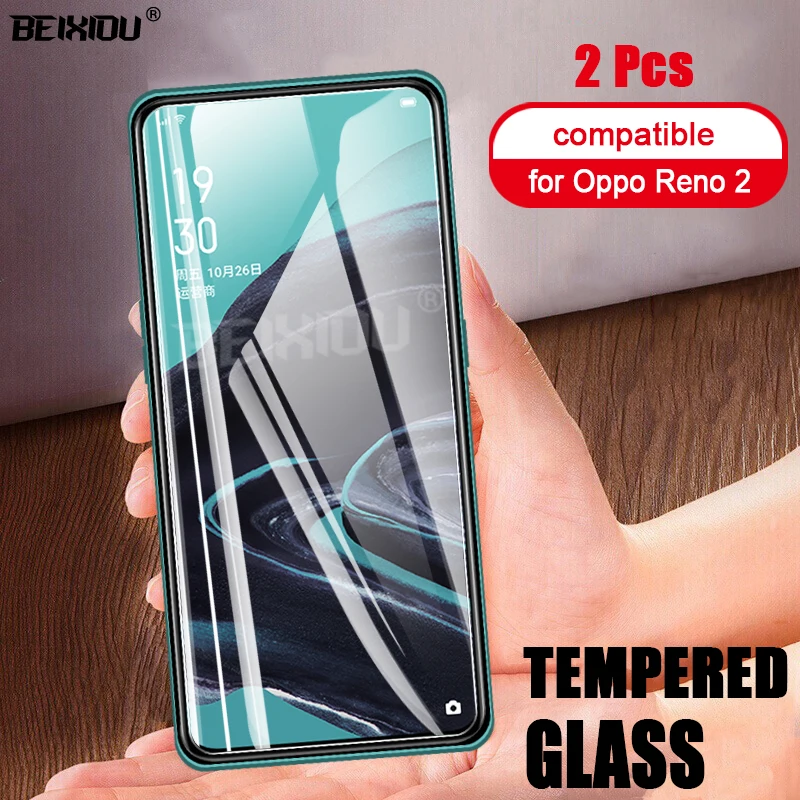2 PCS Full Tempered Glass For Oppo Reno Screen Protector 2.5D 9h tempered glass OPPO RENO Z Protective Film | Мобильные телефоны и