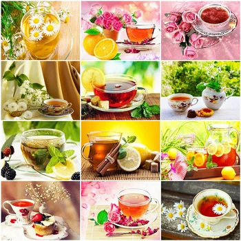 

AZQSD DIY Paint By Number Canvas Painting Kits Flower Unique Gift Coloring By Numbers Cup Picture For Living Room Home Decor