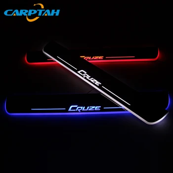 

CARPTAH Trim Pedal Car Exterior Parts LED Door Sill Scuff Plate Pathway Dynamic Streamer light For Chevrolet Cruze 2009 - 2018