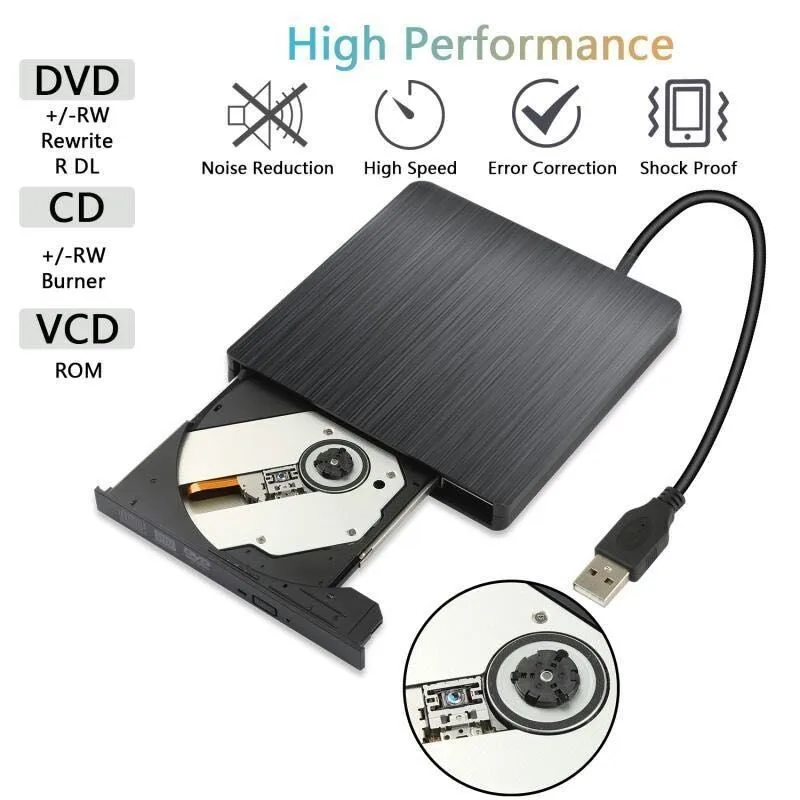 USB 3,0 DVD rom Портативный dvd-плеер ПК CD/DVD-rom Reader рекордер оптический Drivedvd чехол для ноутбука компьютер