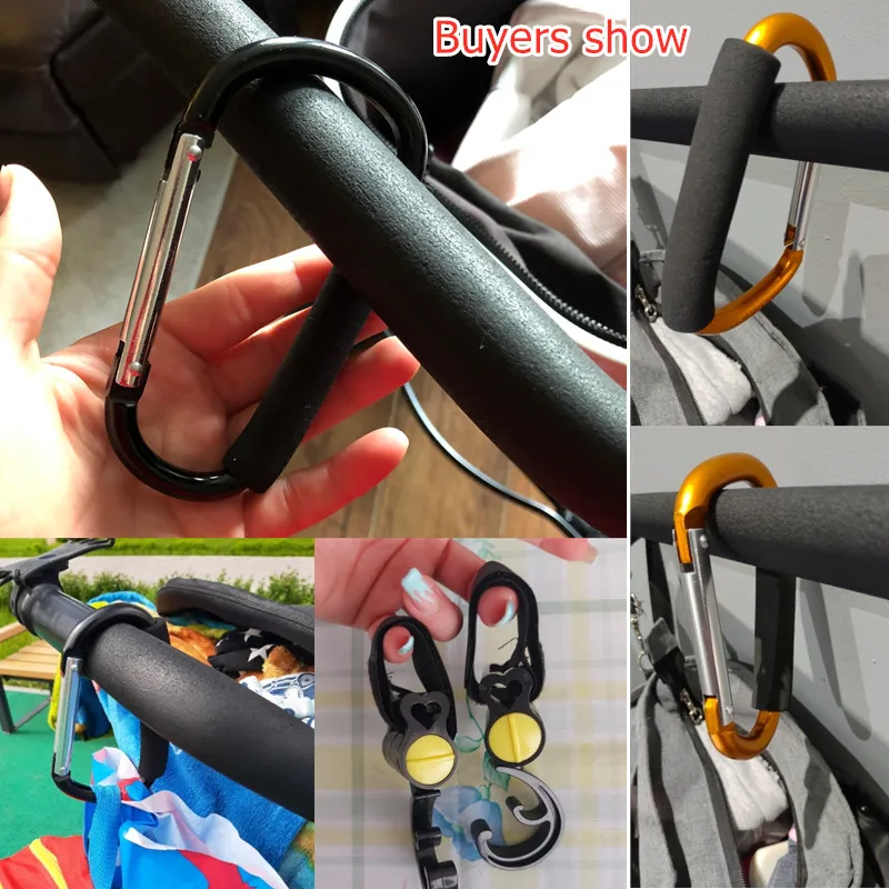 Baby Mutiple Stroller Accessories Hook Stroller Organizer Shopping Hooks Pram Hanger For Baby Car Buggy Accessoire Poussette images - 6