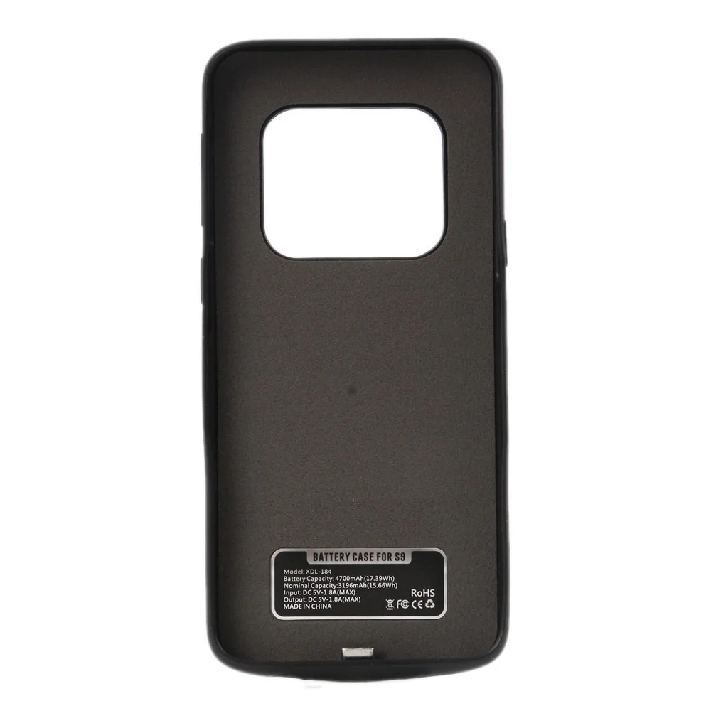 Чехол для samsung galaxy s9 plus power bank 4700 мАч/5200 мАч для samsung s9 для samsung galaxy s9 plus - Цвет: Black  s9 4700Mah