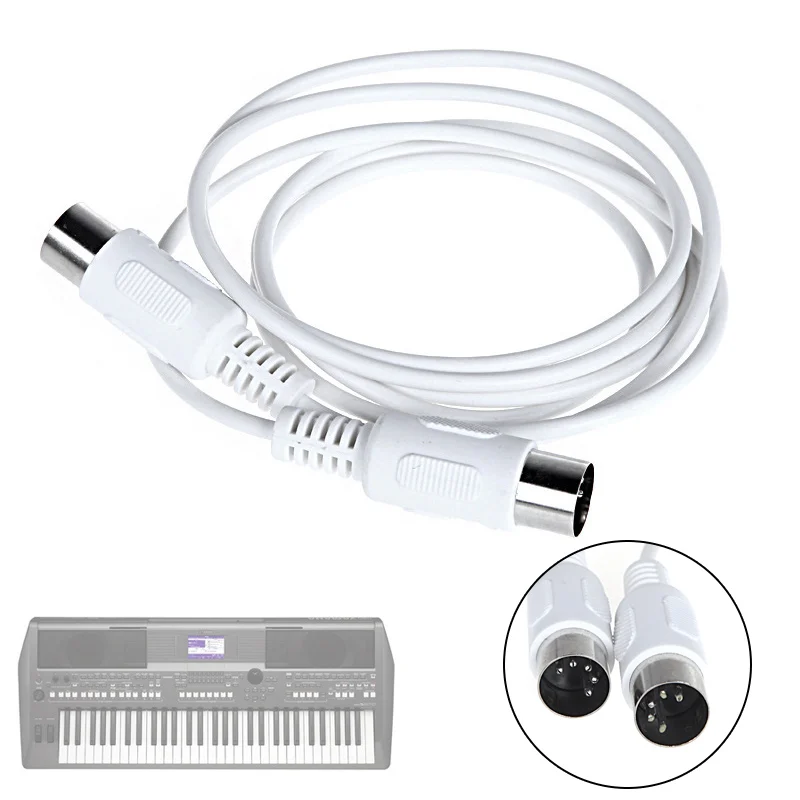 1.5m/4.9ft 3m/9.8ft MIDI Extension Cable 5 pin male to 5 pin male Electric Piano / Organ Keyboard Musical Instrument PC Cables