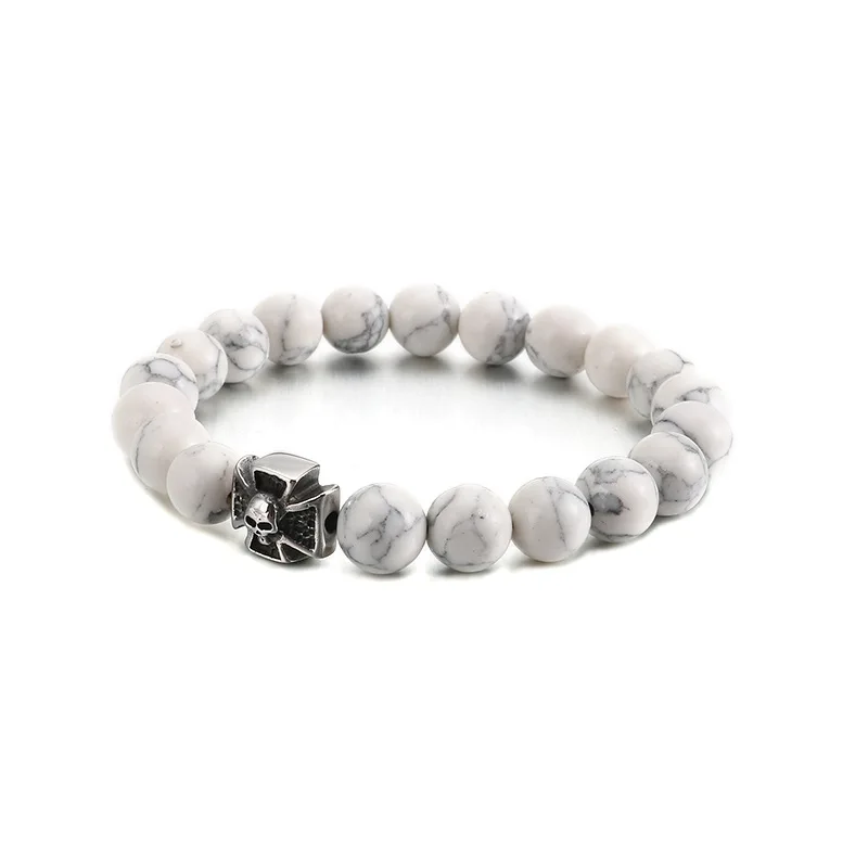 

Sainmax strand bracelets stainless steel skull and cross style and tophus bracelets