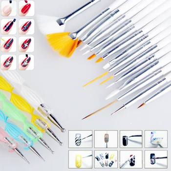 

Nail Brush Painted Phototherapy Point Drill Pen White Manicure Brush White Rod + Spiral Rod Point Pen Durable Convenient Tool