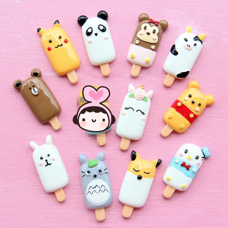 5 PCS Cute Mini Artificial Ice Cream Clay Charm Beads Doll House Decoration Funny Children Toys DIY | Игрушки и хобби