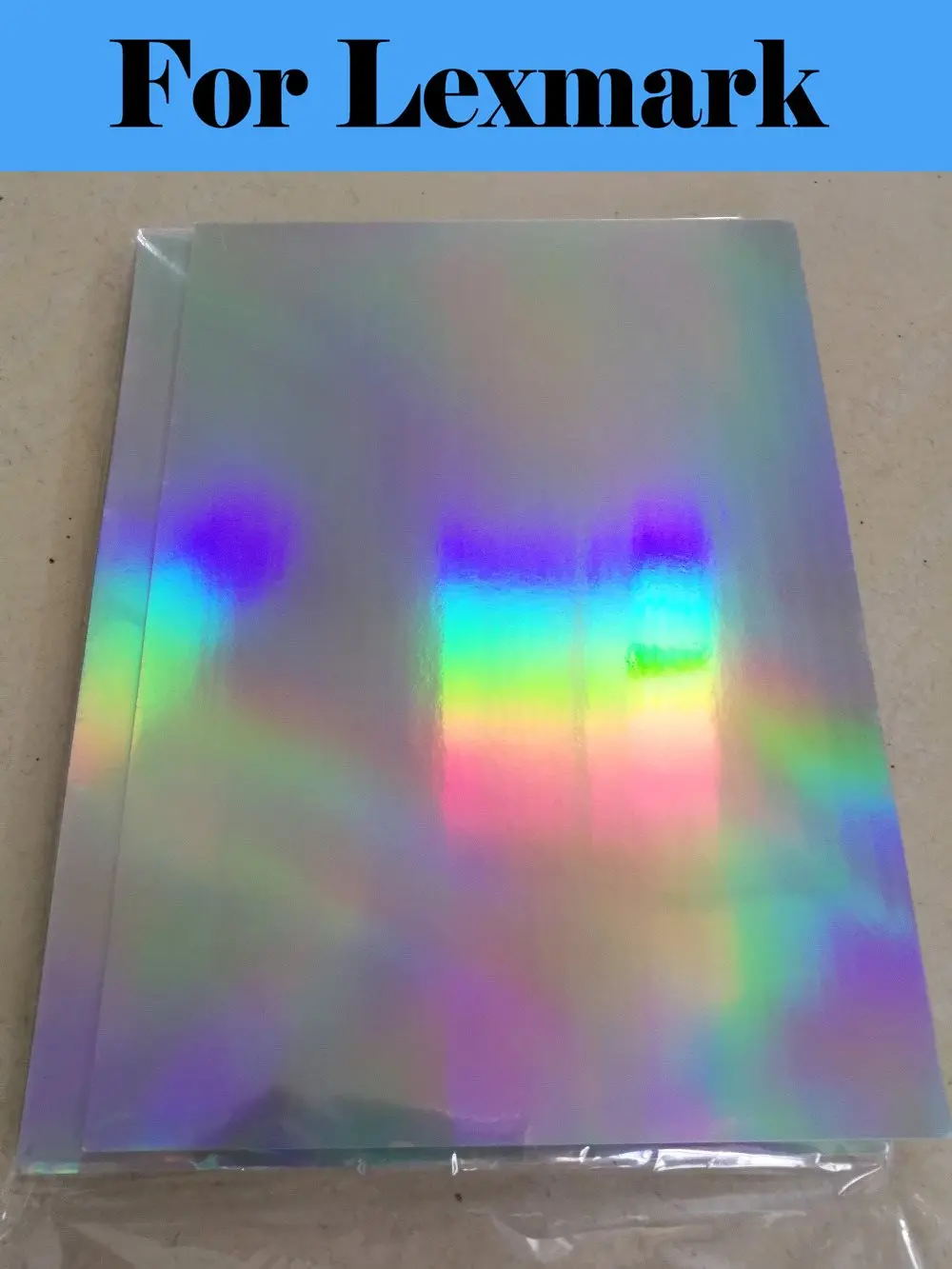 

50 micron thickness A4 blank HOLOGRAM SILVER sticker label paper for Lexmark C3326dw CS310dn CS317 CS331dw CS410dn CS410dtn