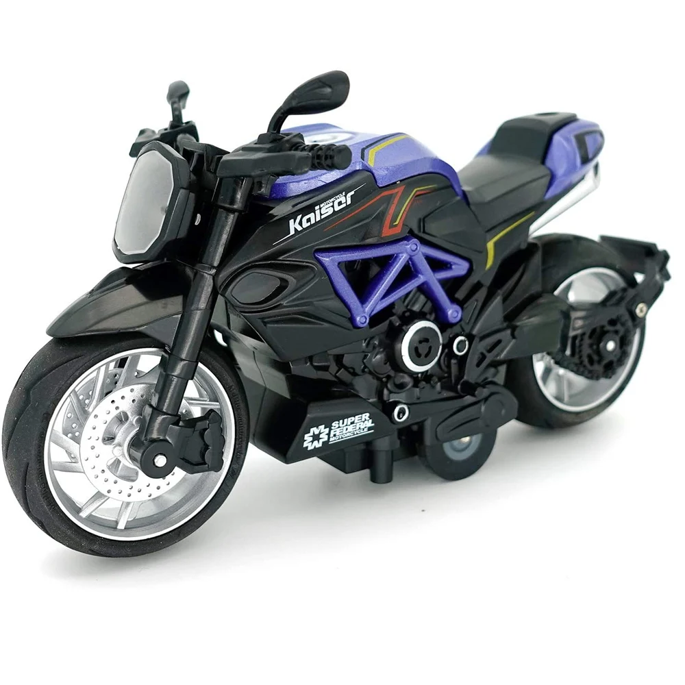 Modelo de motocicleta de aleación fundido a presión para niños, escala 1:12, modelos de coche para carreras, Juguetes coleccionables