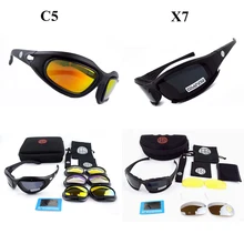 Тактические Солнцезащитные очки для мужчин C5 X7 армейские очки военные солнцезащитные очки военные игры Спорт на открытом воздухе Велоспорт очки для охоты Пешие прогулки 4 линзы