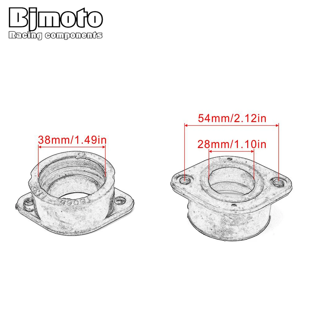 BJ для KZ700 A1 KZ750 E1 KZ750 E2 KZ750 E3 KZ750 F1 LTD вал KZ750 H1 LTD KZ750 H2 LTD карбюраторный коллектор Интерфейс карбюратора воздухозаборника адаптеры изолятор разъем