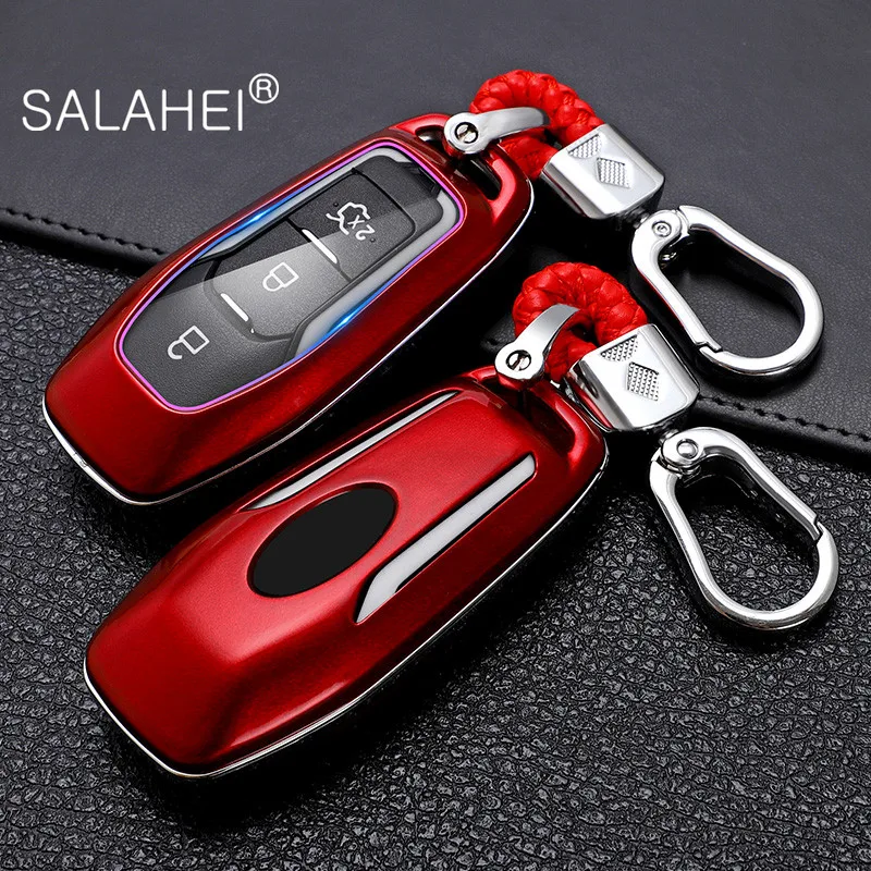ABS Car Key Cover Case For Ford Fusion Mondeo Mustang F-150 Explorer Edge 2015 2016 2017 2018 Car Styling Key Protection Style