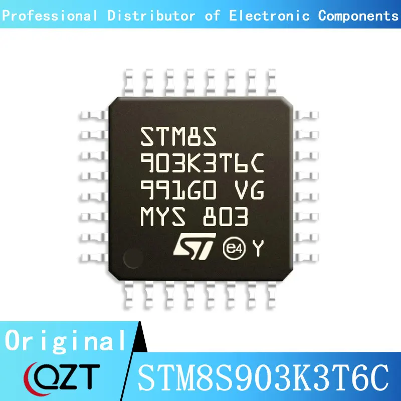 10pcs/lot STM8S903 STM8S903K3 STM8S903K3T6C LQFP-32 Microcontroller chip New spot new stm8s903k3t6c stm8s903k3t6ctr cpu 16mhz voltage 2 95v 5 5v program capacity 8kb total ram capacity 1kb lqfp 32