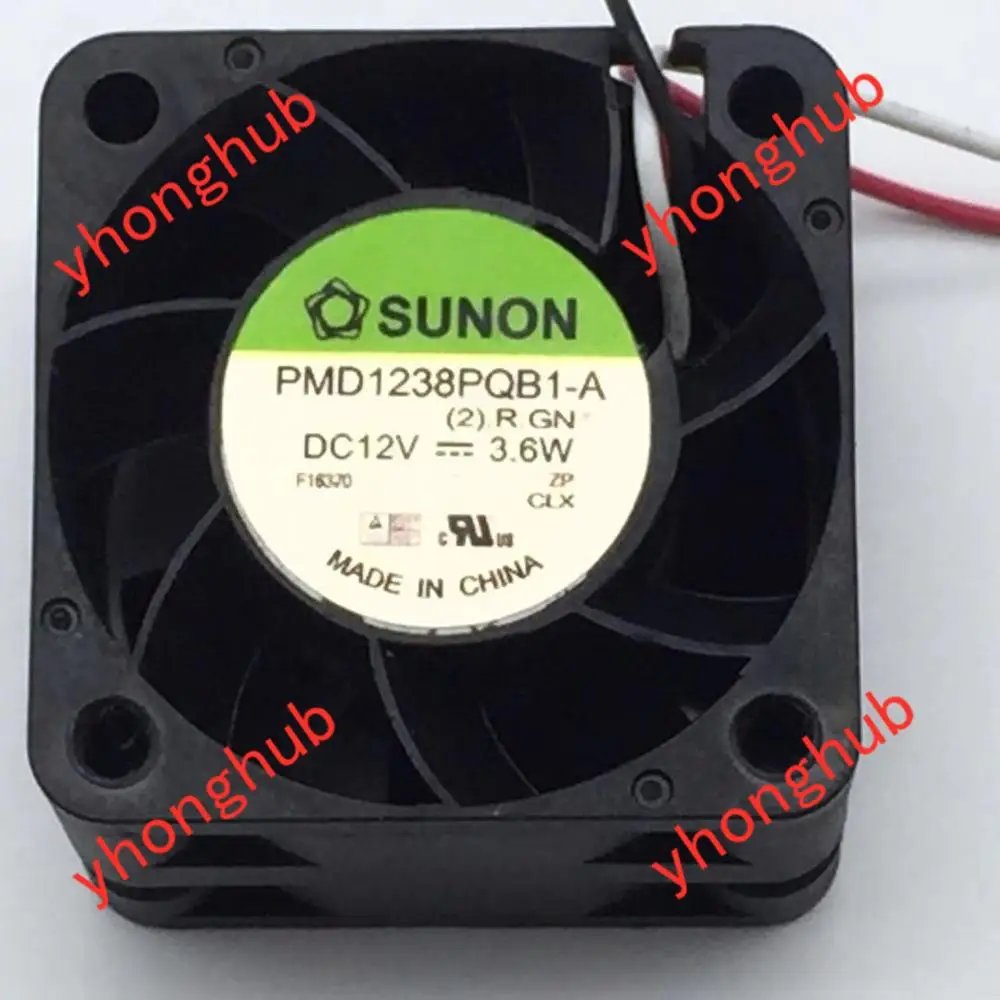 SUNON PMD1238PQB1 A AC/DC 12V 3 6 W 38x38x28 мм Провода Сервер вентилятор