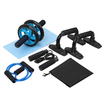 

AB Roller Wheel Abdominal Press Wheel + Push-UP Bar Push Up Bench Jump Rope Knee Pad Fitness Body Shaping Gym Workout Equipments