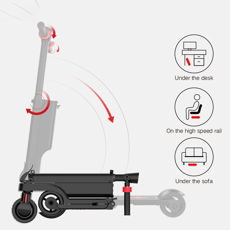 2 Wheel Electric Scooter for Adults and Teens Foldable Lightweight 5.5