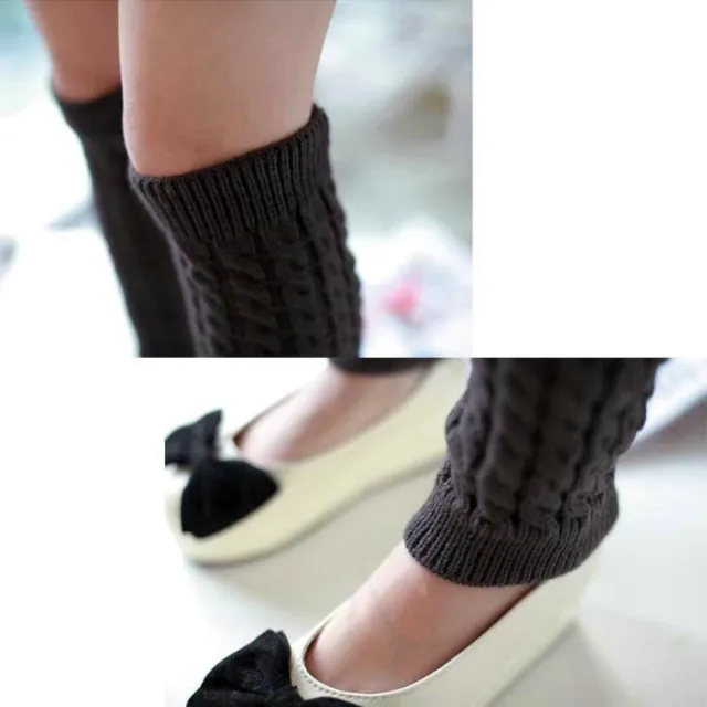 Модные носки, женские теплые зимние вязаные носки до колена, однотонные вязаные гетры, теплые носки, дизайнерские носки с манжетами, Novedade#10