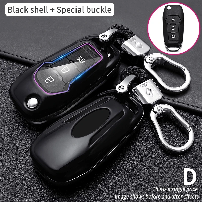 Case Car Key Cover For Ford Fusion Fiesta Escort Mondeo Everest Ranger Accessories Keychain Cap Holder Protect Set | Автомобили и
