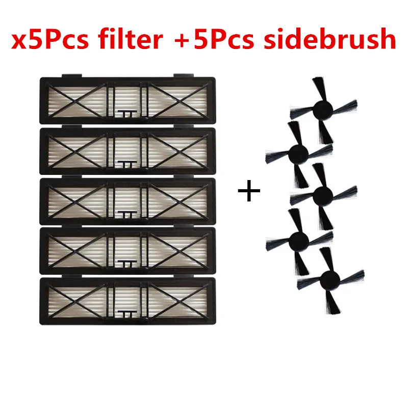 HEPA Filter and side brush for Neato Botvac D3 D4 D5 D6 D7 D70 D75 D80 D85 Connected 75e 80 85 brushes filters | Бытовая техника