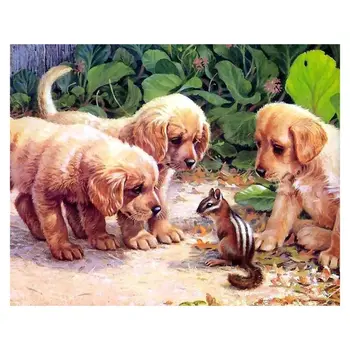 

Lovely dog 5D Round Diamond Painting Cross Stitch Diamond Embroidery kits