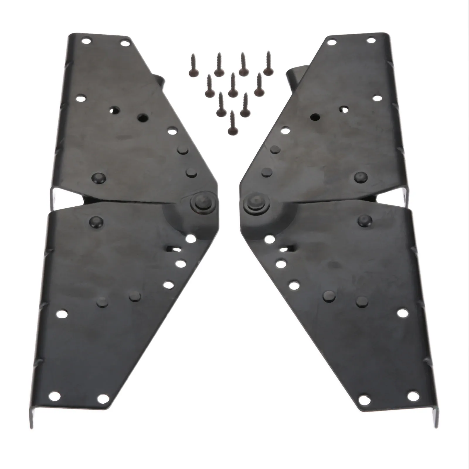 

DRELD 2pcs Iron Adjustable 3-Position Spring Sofa Bed Hinges Furniture Hardware Fittings Tool with Screws Black 300*100mm