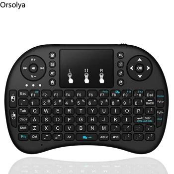 

i8usb wireless mini multifunctional handheld keyboard Notebook 7-color backlight touch charging keyboard