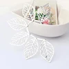 Hyperbole Ear clip without ear hole Earrings for Women Accessories Fashion 1pcs Golden Silver color Hollow Leaf Ear-hook Earring 6