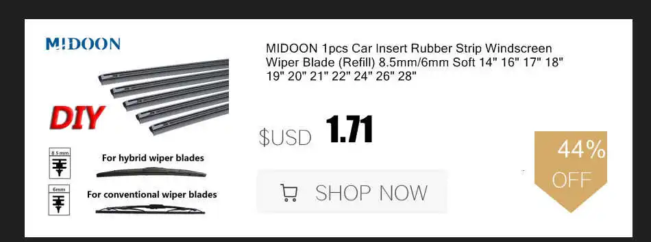 windscreen wipers MIDOON Hybrid Wiper Blades for Lexus GS430 Fit Hook Arms 2000 2001 2002 2003 2004 2005 2006 2007 best wiper blades