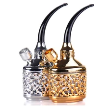 Роскошные полые тисненые водопроводные трубы металлическое вакуумное покрытие двойного назначения кальянный фильтр Hookah аксессуары