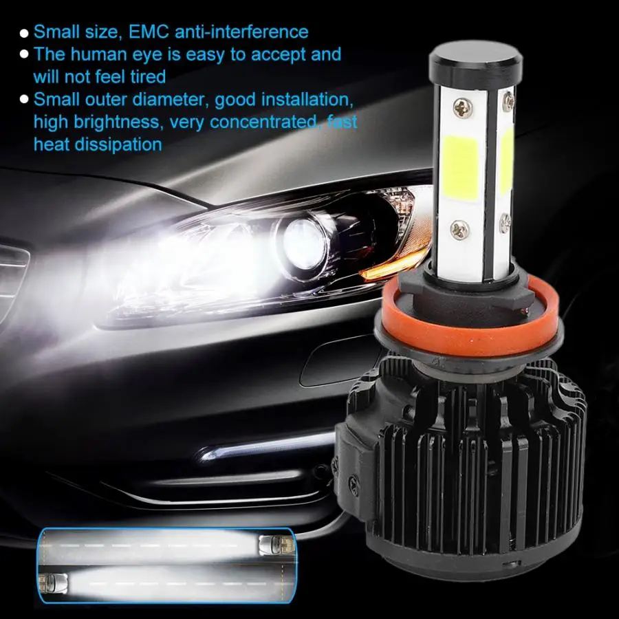 led headlight 2 Pcs Headlight Bulb 9~32V Aviation Aluminum 6500K 8000LM 50W IP67 Bulb Car Styling
