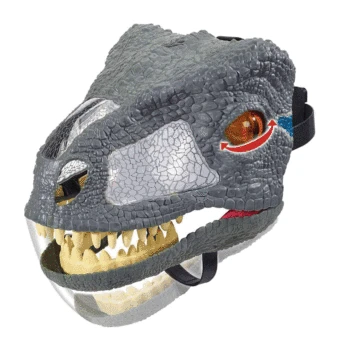 

Jurassic World 2 Velociraptor Dinosaur Mask Blue T-Rex Cosplay Masks Christmas New Year Gift Sound Effects Toys for Kids Adults