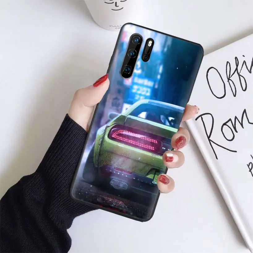 Спортивный автомобильный черный чехол для huawei mate 30 20 10 P30 P20 P10 Pro Lite P Smart Z мягкий чехол для телефона