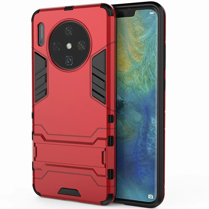 red Huawei Гибридный противоударный защитный чехол для телефона для Коврики 30 20 20X Lite; размеры 9 и 10 P30 P20 Pro 6X Honor 9X V20 10 20 20i 8A Play3 Y9 Y7 Y6 - Цвет: red